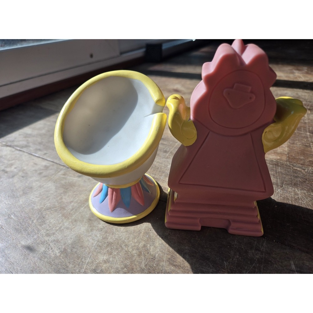 Vintage 1992 Disney Beauty & The Beast Pizza Hut Hand Puppets X 2 Lot Disney - Picture 2 of 3
